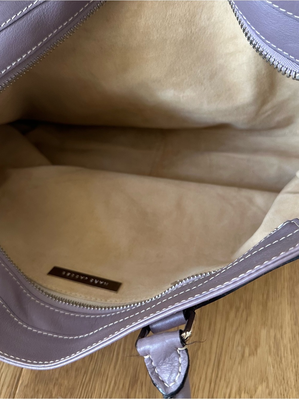 Marc Jacobs Lavender Leather Top-Handle Tote with Front Pocket - Picture 3 of 7